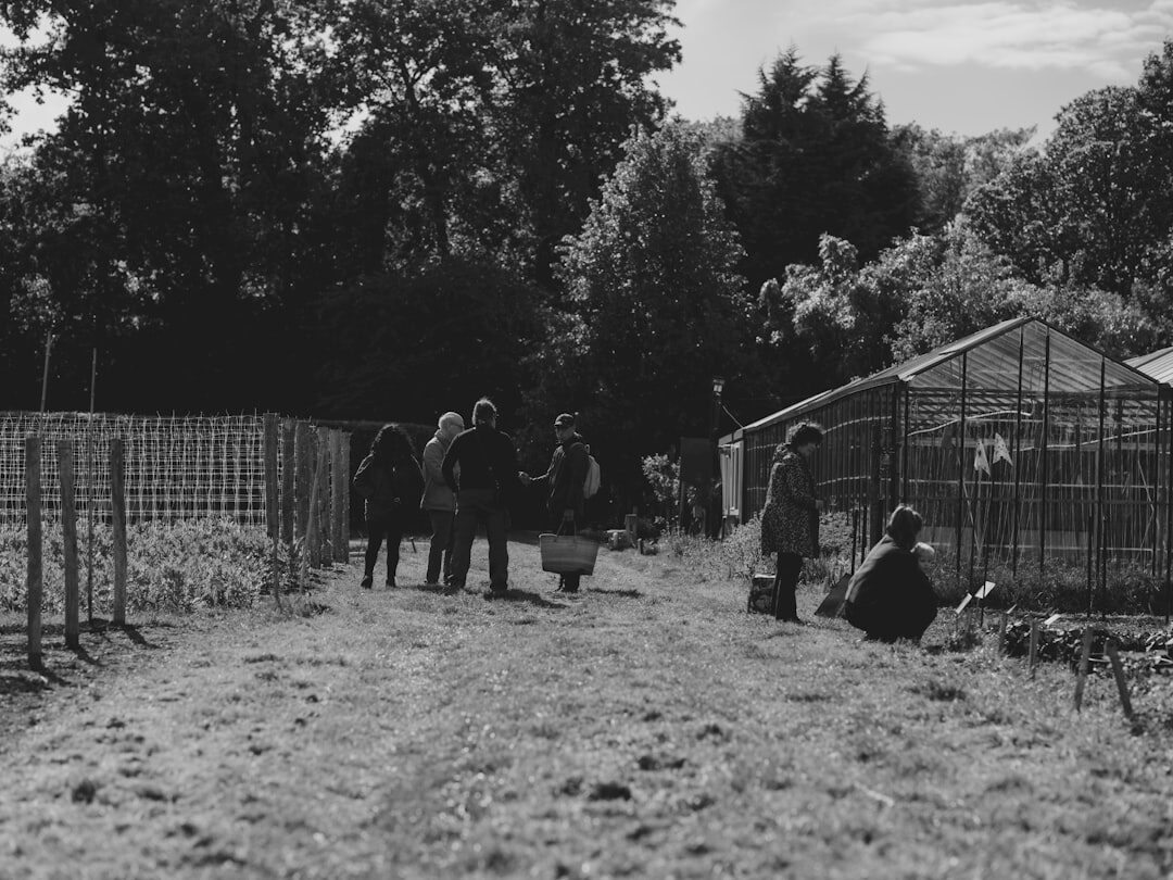 young mother in community garden